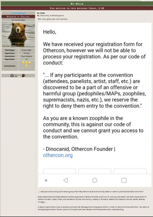 coffeebear is racist lol